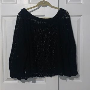 Free People black knit sweater